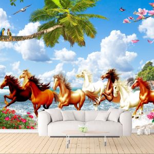 Tranh dán tường 3D Mã đáo thành công  BE094