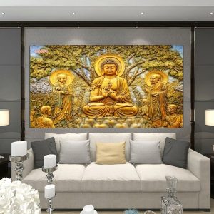 Tranh dán tường 3D Phật giáo BE144
