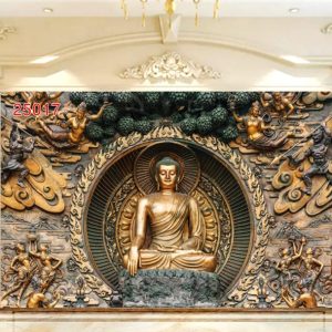 Tranh dán tường 3D phật giáo đẹp BE134
