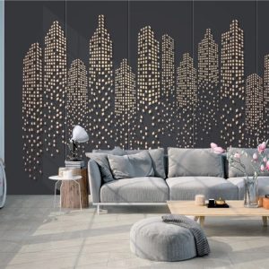 Tranh dán tường 3D Phòng khách  BE104