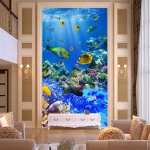 Tranh dán tường 3D Phòng khách BE125