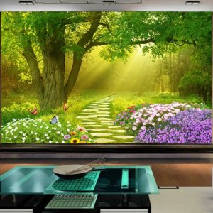 Tranh dán tường 3D Phòng khách đẹp BE152