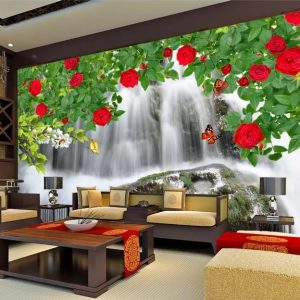 Tranh dán tường Hoa hồng Phòng ngủ BE156