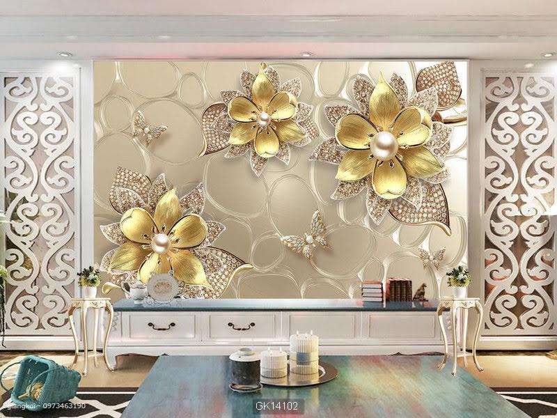 Tranh Dán Tường 3D Giả Ngọc Hiện Đại Cho Phòng Khách: Bí Quyết 2